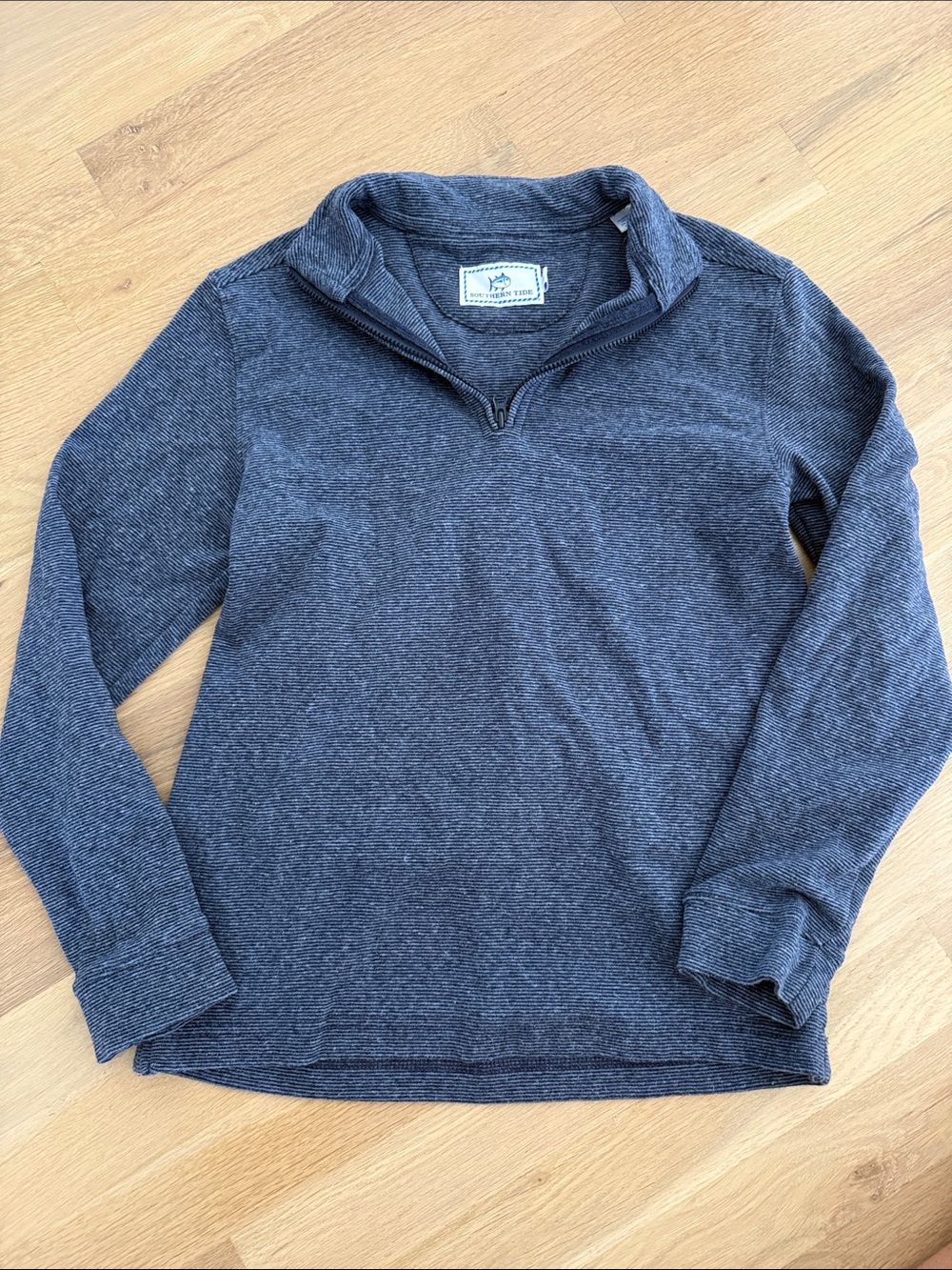 Southern Tide Boys' Quarter-Zip Pullover in Dark Heather Gray